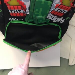 Kids Gaming Backpack with Bright Green Trim